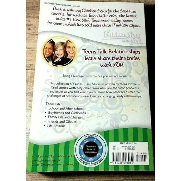 Chicken Soup for the Soul Teens Talk Relationships 101 Stories About Family LOVE - Picture 2 of 5